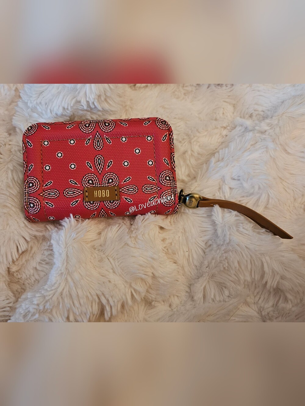 HOBO☆Red Journey Bandana Soma Small Wallet - NWT